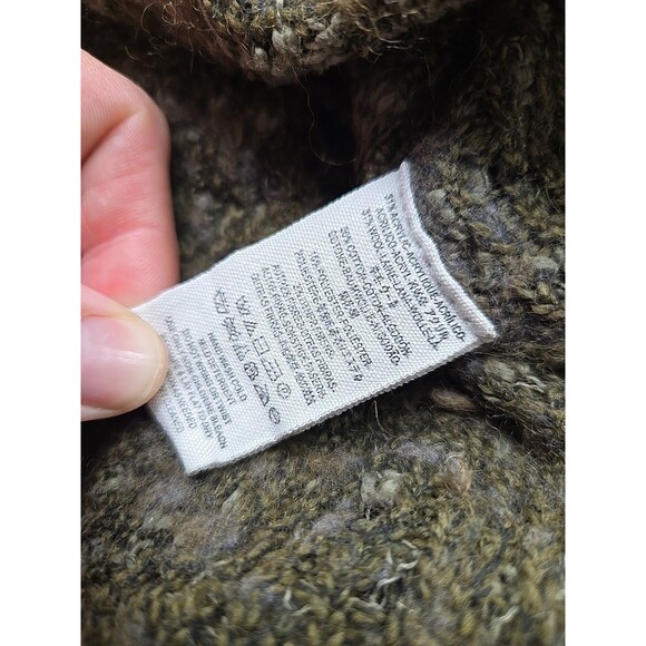 Free People FP Women's S Moss Green Loose Knit Sweater Boho Acrylic Wool Blend - Picture 6 of 10